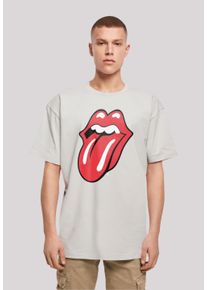 F4NT4STIC Herren T-Shirt "The Rolling Stones Zunge", grau, casual, Gr. S, Obermaterial: 100% Baumwolle, Shirts, Premium Qualität