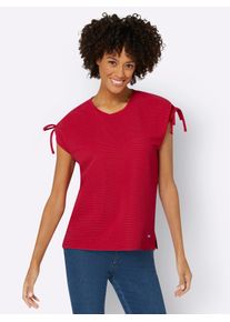 Casual Looks Damen Kurzarmshirt "Shirt", rot, Gr. 38, unifarben, 99% Polyester, 1% Elasthan, Shirts