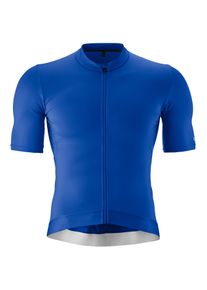 Gonso Herren Radtrikot "Road Jersey M", blau, Gr. XL, 84% Polyester, 16% Elasthan, Trikots, Herren Fahrradtrikot kurzarm, Full-Zip Trikot,