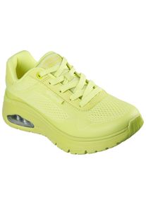 Skechers Damen Sneaker "UNO FLEX-UNO FRESH ONE", Gr. 35, gelb, Textil, Lederimitat, sportlich, Schuhe, Neon Schuh, Sneaker, Keilsneaker mit