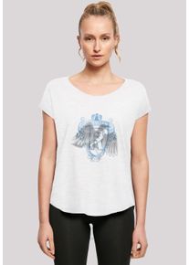 F4NT4STIC Damen T-Shirt "Harry Potter Ravenlaw Eagle Crest Adler", weiß, casual, Gr. XS, Obermaterial: 100% Baumwolle, Shirts, Damen,Premium