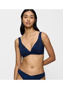 Triumph Damen Bügel-Bikini-Top "Flex Smart Summer P Plunge pt", blau, modisch, Gr. 1, Microfaser, Obermaterial: 69% Polyamid, 31% Elasthan,