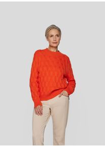 Rabe Damen Strickpullover "Pullover", orange, feminin, Gr. 44, unifarben, 55%Baumwolle 25%Viskose 15%Polyamid 5%Wolle, Pullover