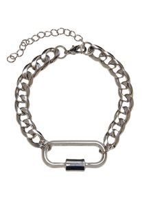 Urban Classics Damen Bettelarmband "Urban Classics Unisex Fastener Bracelet", L/XL, silber, Armbänder