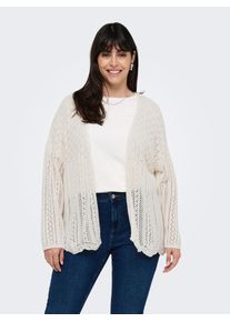 Only CARMAKOMA Damen Strickjacke "CARNOLA 7/8 LIFE OPEN CARDIGAN KNT NOOS", rot, modisch, Gr. S, unifarben, Strick, Obermaterial: 70% Baumwolle, 30%