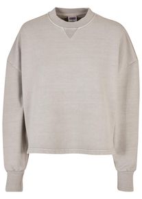 Urban Classics Damen Sweater "Urban Classics Damen Ladies Heavy Terry Garment Dye Crewneck", grau, Gr. M, 100% Baumwolle, Sweatshirts