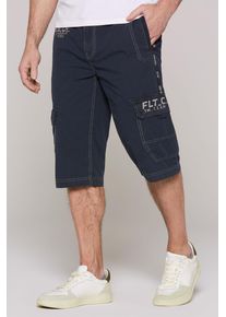 CAMP DAVID Herren Shorts, blau, casual, Gr. M, bedruckt, Material: 100% Baumwolle, Hosen, aus Baumwolle
