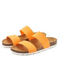 Vivance Damen Pantolette "Sandale, Mule, offener Schuh", Gr. 36, orange, Obermaterial: 100% Elasthan. Decksohle: 100% Rindsleder. Laufsohle: 100%