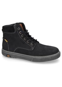 Camel Active Herren Schnürboots, Gr. 47, schwarz, Leder, Basic, Schuhe, Schnürstiefel, Winterboots mit robuster Profillaufsohle