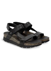 Panama Jack Damen Sandale "Selma", Gr. 38, schwarz, Nappaleder, casual, Schuhe, Sommerschuh, Klettschuh, Sandalette mit weicher Lederinnenausstattung