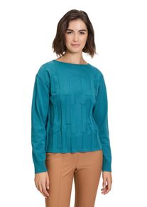 Betty Barclay Damen Strickpullover "Betty Barclay Feinstrickpullover mit Struktur", blau, casual, Gr. 44, Strick, Obermaterial: 43% Viskose, 39%
