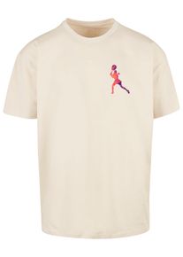 Merchcode Herren T-Shirt "Merchcode Herren Tennis Woman Silhouette - Heavy Oversize Tee", beige, casual, Gr. S, bedruckt, 100% Baumwolle, Shirts