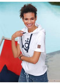 Casual Looks Damen Kapuzenshirt "Shirt", blau, Gr. 38, unifarben, 100% Baumwolle, Shirts