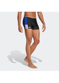 Herren Badehose "BLOCK BOXER"schwarz, semi lucid blau, violet tone, sportlich, Gr. 4, adidas Performance, Obermaterial: 78% Polyamid, 22% Elasthan,