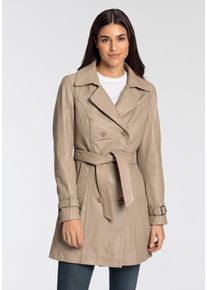Mauritius Damen Ledermantel "GWTaresa", beige, modisch, Gr. 40, unifarben, Obermaterial: 100% Schafsleder. Futter: 100% Baumwolle. Ärmelfutter: 100%