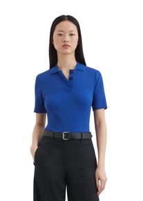 Marc O'Polo MARC O'POLO Damen Poloshirt "mit TENCEL Modal", blau, casual, Gr. XL, unifarben, Obermaterial: 61% Baumwolle, 36% Modal, 3% Elasthan, Shirts