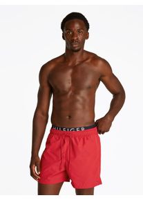 Herren Badeshorts "MEDIUM DRAWSTRING DW", rot, casual, Gr. XXL, Tommy Hilfiger Swimwear, unifarben, Polyester, Badehosen, mit Bindeband, mit