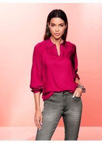 Heine Damen Schlupfbluse, pink, Gr. 50, unifarben, 100% Modal, Blusen