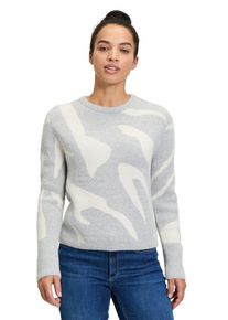 BETTY & CO BETTY & CO Damen Strickpullover "Betty & Co Strickpullover mit Jacquard", grau, casual, Gr. 44, Strick, Obermaterial: 58% Polyacryl, 30% Polyamid, 8%