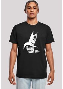 F4NT4STIC Herren T-Shirt "Batman The Strong Silent Type Superheld", schwarz, casual, Gr. XS, Obermaterial: 100% Baumwolle, Shirts, Herren,Premium