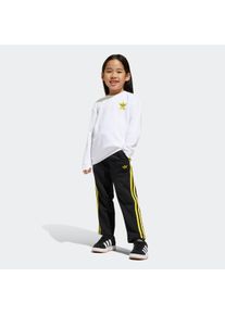 Kinder Trainingsanzug "CREW SET", schwarz-weiß, sportlich, Gr. 104, adidas originals, Obermaterial: 70% Baumwolle, 30% Polyester, Sportanzüge
