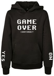 MisterTee Jungen Sweatshirt "MisterTee Herren Kids Game Over Hoody", schwarz, Gr. 122, unifarben, 65% Baumwolle, 35% Polyester, Sweatshirts