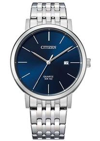 Citizen Herren Quarzuhr, silber, Armbanduhren, Armbanduhr, Herrenuhr, Edelstahlarmband, Datum