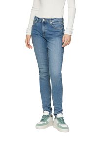 QS Damen Skinny-fit-Jeans "SADIE", blau, casual, Gr. 42, unifarben, Denim/Jeans, Obermaterial: 99% Baumwolle, 1% Elasthan. Futter: 65% Polyester, 35%