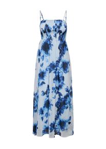 Only Damen Maxikleid "ONLELENA VIKKI LIFE STRAP ANK DRESS WVN"cloud dancer aop:blau flower, modisch, Gr. XL, bedruckt, Web, Obermaterial: 100%