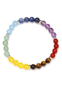 Firetti Damen Armband "Schmuck Geschenk Armschmuck Armkette Edelstein Farbstein Tigerauge", Stein-Silikon, bunt, Stein, Silikon, Armbänder, mit