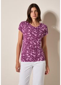 Cecil Damen T-Shirtcherry blossom pink, casual, Gr. XL, bedruckt, Web, Stoff, 50% Baumwolle, 50% Modal, Shirts, im soften Baumwoll-Mix