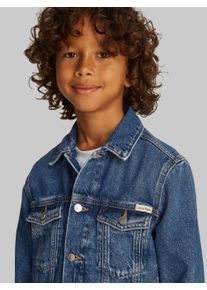 Jungen Jeansjacke "BRIGHT MID BLUE DNM TRUCKER"bright mid blau, Gr. 4, Calvin Klein Jeans, unifarben, Denim/Jeans, Obermaterial: 100% Baumwolle,