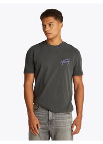Tommy Jeans Herren T-Shirt "TJM RLX FADED GRAPHIC TEE EXT", schwarz, casual, Gr. M, unifarben, Single Jersey, Obermaterial: 100% Baumwolle, Shirts,