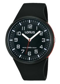Lorus Damen Quarzuhr, schwarz, Armbanduhren, Armbanduhr, Damenuhr, Herrenuhr, bis 10 bar wasserdicht,Silikonarmband