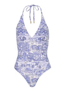 JOOP! JOOP Damen Badeanzug "Italy", blau, modisch, Gr. 36, Microfaser, Obermaterial: 83% Polyamid, 17% Elasthan, Badeanzüge, herausnehmbare Pads, tiefer