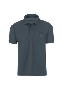 TRIGEMA Herren Poloshirt "TRIGEMA Polohemd mit Brusttasche", grau, Basic, Gr. L, 100% Baumwolle, Shirts