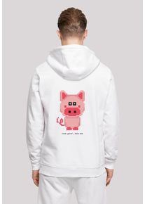 F4NT4STIC Herren Kapuzenpullover "SIlvester Party Happy People Only", weiß, casual, Gr. S, Obermaterial: 50% Baumwolle, 50% Polyester, Pullover, Print