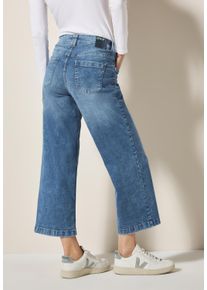 Street One Damen Loose-fit-Jeans, blau, casual, Gr. 36, unifarben, Jeans, 78% Baumwolle, 20% Polyester, 2% Elasthan, Jeans, im Loose Fit