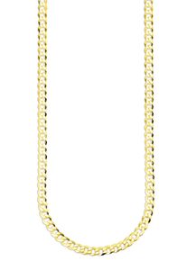 Bruno Banani Herren Kette ohne Anhänger "Schmuck Geschenk Silber 925 Halsschmuck Halskette Panzerkette Gold", 55, Silber 925 (Sterlingsilber), B: