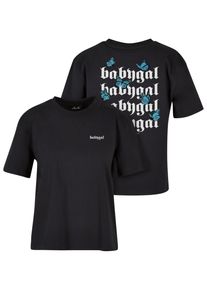 MISS TEE Herren Kurzarmshirt "Miss Tee Damen Babygal Tee", schwarz, casual, Gr. XL, unifarben, 100% Baumwolle, Shirts