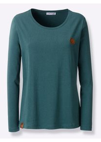 Casual Looks Damen Langarmshirt "Shirt", blau, Gr. 38, unifarben, 100% Baumwolle, Shirts