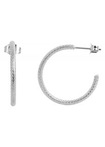 Adelia´s ADELIA ́S Damen Paar Creolen "Neuheit 2025 - Damen Creolen aus mattem Edelstahl Ø 21 mm", Damen, Edelstahl, silber, Edelstahl, Ohrringe