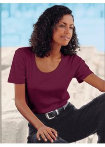 Casual Looks Damen Rundhalsshirt "Shirt", rot, Gr. 36, unifarben, 100% Baumwolle, Shirts