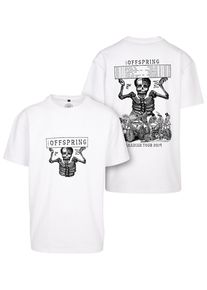 Merchcode Herren T-Shirt "Merchcode Offspring Canadian Tour Oversize Tee", weiß, casual, Gr. XL, bedruckt, 100% Baumwolle, Shirts