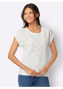 Classic Basics Damen Rundhalsshirt "Rundhals-Shirt", beige, Gr. 40, unifarben, 100% Baumwolle, Shirts