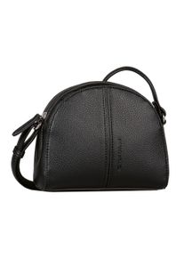 Tom Tailor Damen Umhängetasche "Dorine", schwarz, Polyurethan, Taschen, aus körnigem Lederimitat betont durch unterlegtem Streifen vorne