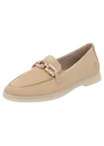 Remonte Damen Loafer "Elisabeth Hurley-Collection", Gr. 38, beige, Veloursleder, unifarben, klassisch, Schuhe, Slipper, Halbschuh, Businessschuh mit