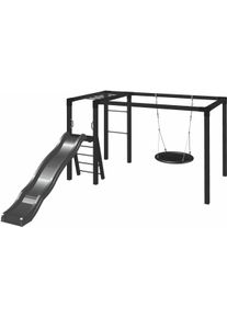 Plus Kinder Schaukelkombination "Daylife - Modell 4", schwarz, Holz, B:198cm H:217cm L:340cm, Schaukeln, Made in Europe