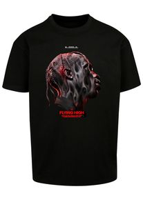 Herren Kurzarmshirt "Upscale by Mister Tee Herren Flying High Oversize Tee", schwarz, casual, Gr. L, UPSCALE BY MISTER TEE, unifarben, 100%