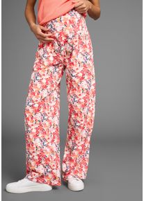 Neun Monate Damen Umstandshose "Weiche Jersey-Hose"aprikot geblümt, Basic, Gr. 36, bedruckt, geblümt, Jersey, Obermaterial: 95% Baumwolle, 5%